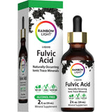Rainbow Light Liquid Fulvic Acid features naturally occurring ionic trace minerals. It is non-GMO, vegan, and gluten-free, 2 fl. oz.