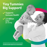 Product highlights graphic stating Supports Immune Health*, 2.5 Billion CFU¹ per serving, shown in an infographic.